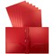 Better Office Products 2 Pocket Heavyweight Plastic Folder Portfolio With Prongs, Letter Size, Red, 24PK 86613 - alternate 1